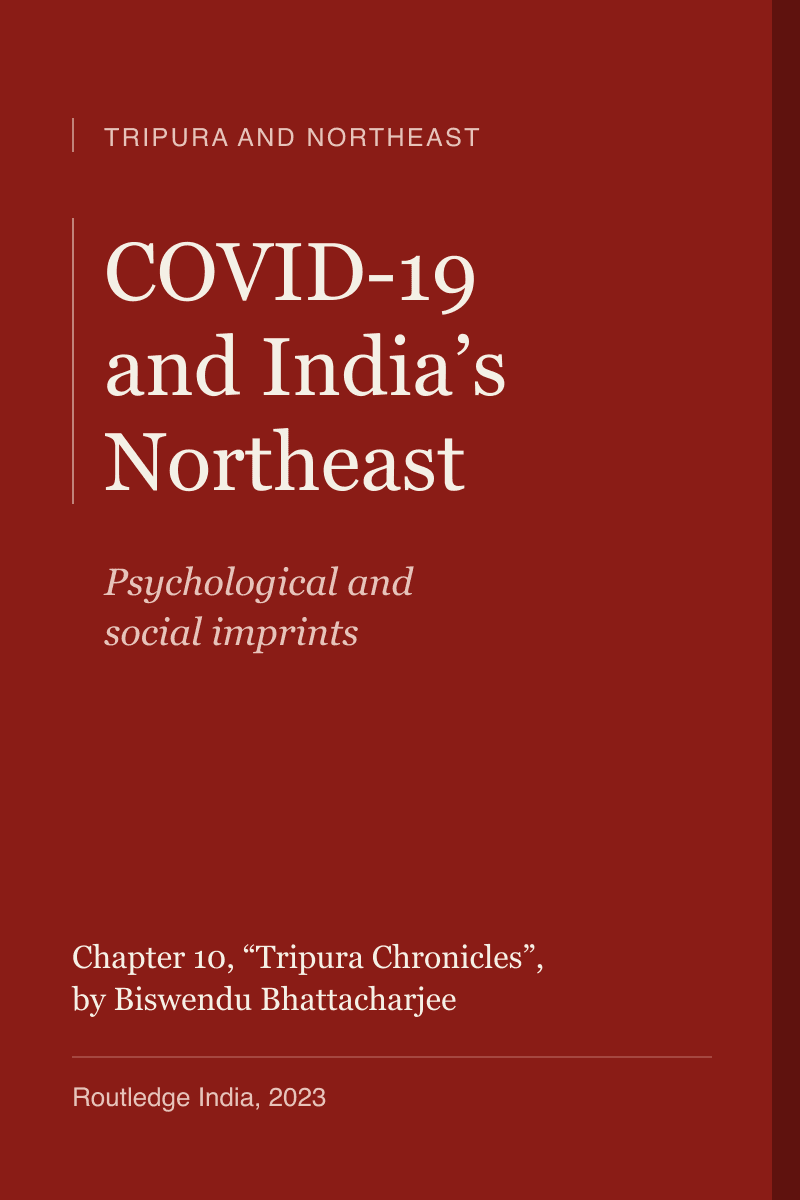 Title card for COVID-19 and India’s Northeast: Psychological and Social Imprints. The printed cover has not been added yet.